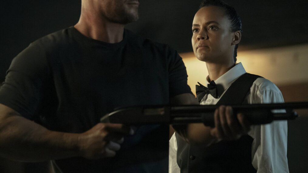 Alan Ritchson and Maria Sten in 'Reacher'