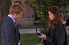 Alexis Bledel hands back an engagement ring to Matt Czuchry at Rory's graduation