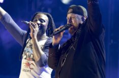 Shaboozey and Jelly Roll perform at 'CMA Fest' 2025.