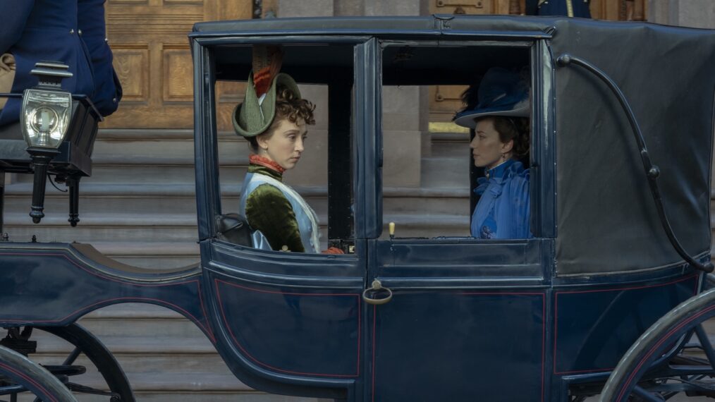 Taissa Farmiga and Carrie Coon in 'The Gilded Age' (Season 3)