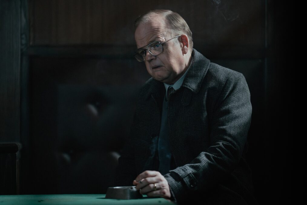 Toby Jones as Tattersall in MOBLAND, episode 9, season 1, Streaming on Paramount+ 2025. Photo Credit: Luke Varley/Paramount+