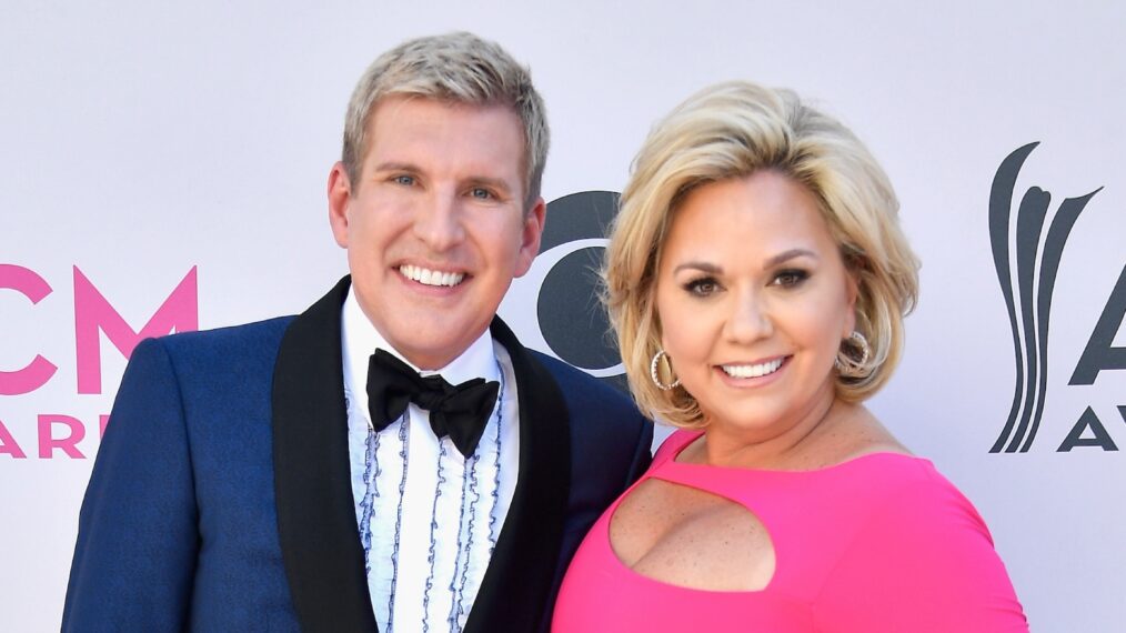 Todd and Julie Chrisley attend the 52nd Academy Of Country Music Awards in Las Vegas in April 2017.