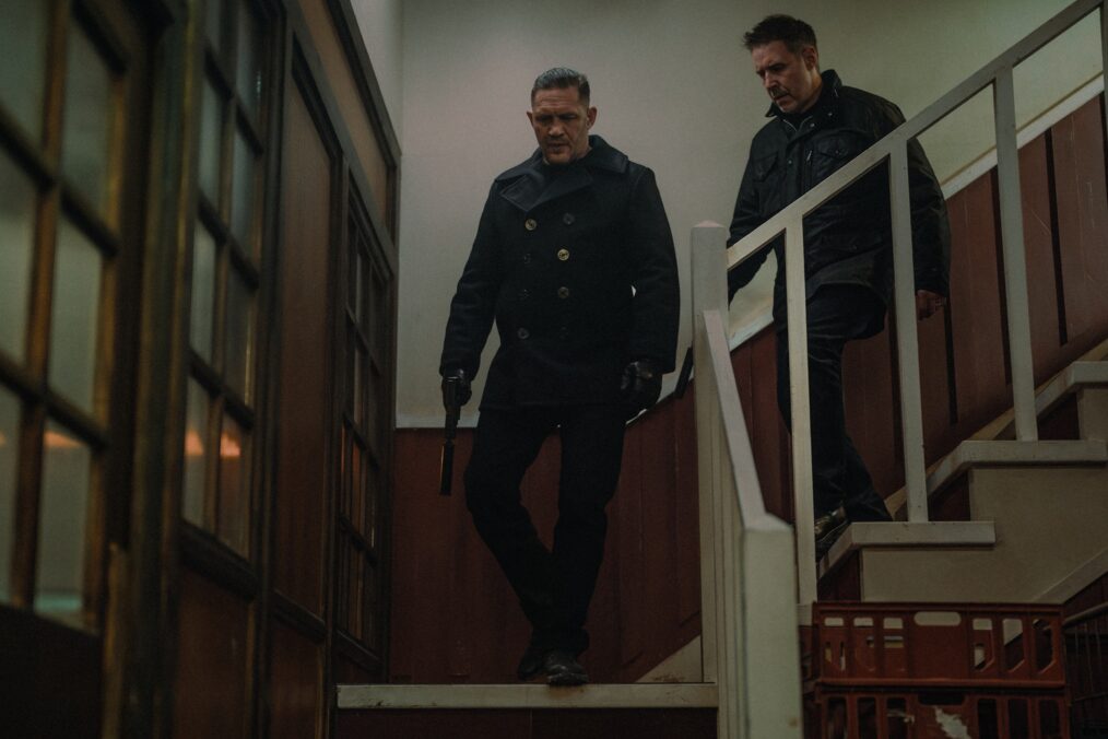 L-R Tom Hardy as Harry Da Souza and Paddy Considine as Kevin Harrigan in MOBLAND, episode 10, season 1, Streaming on Paramount+ 2025. Photo Credit: Luke Varley/Paramount+