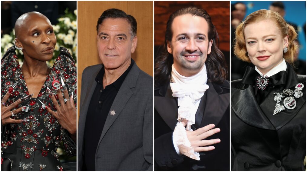 Cynthia Erivo, George Clooney, Lin-Manuel Miranda, and Sarah Snook