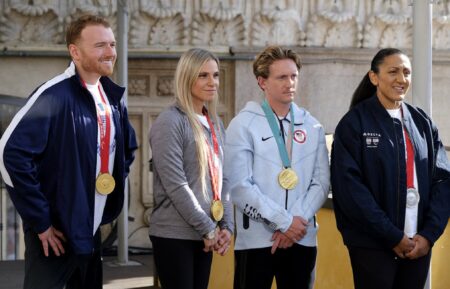 Declan Farmer, Oksana Masters, Red Gerard, Elana Meyers Taylor in Top Chef - Season 22 - 'Viva Milano!'