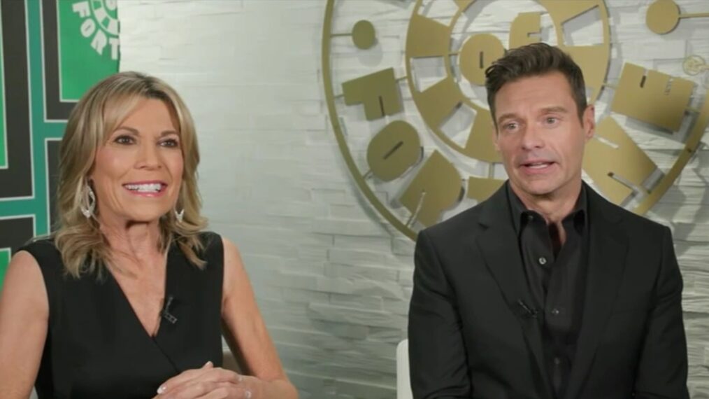 Vanna White and Ryan Seacrest talking to ABC7 about Wheel of Fortune