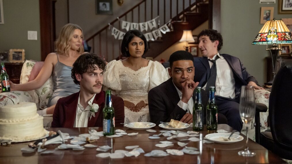 Lucy Freyer as Billie, Jack Innanen as Paul Baker, Amita Rao as Issa, Owen Thiele as Anton, and Malik Elassal as Samir in 'Adults' Season 1