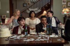 Lucy Freyer as Billie, Jack Innanen as Paul Baker, Amita Rao as Issa, Owen Thiele as Anton, and Malik Elassal as Samir in 'Adults' Season 1