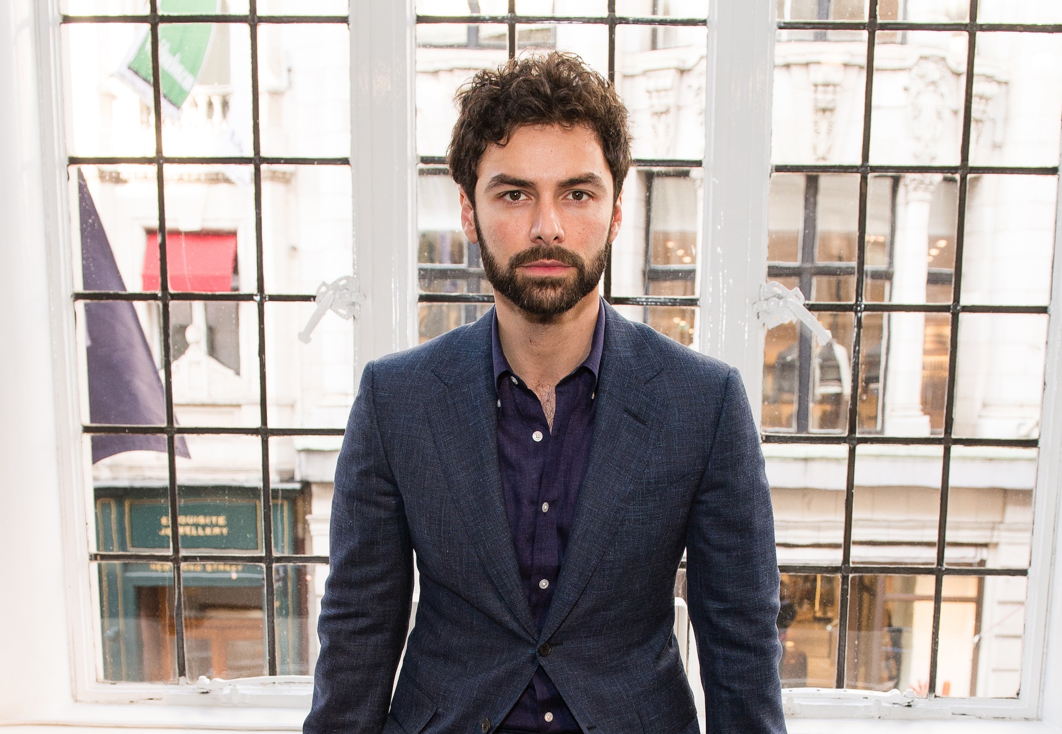 Aidan Turner at Fashion Week.