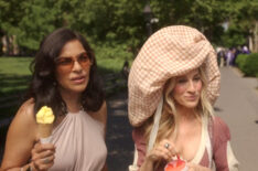 Sarita Choudhury as Seema Patel and Sarah Jessica Parker as Carrie Bradshaw in 'And Just Like That…'