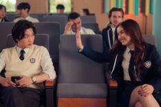 Sang Heon Lee as Min Ho Moon, Anna Cathcart as Kitty Song Covey in 'XO, Kitty' Season 2