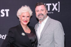 Anne Burrell and Stuart Claxton attend as City Harvest Presents The 2025 Gala: Carnaval at Cipriani 42nd Street on April 22, 2025 in New York City.