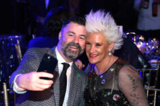 Stuart Claxton and Anne Burrell appears as City Harvest Presents The 40th Anniversary Gala: House Of Harvest at Cipriani 42nd Street on April 25, 2023 in New York City.