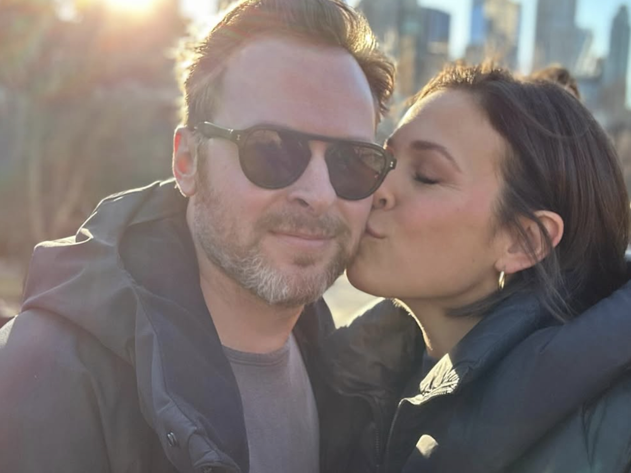 Erin Krakow and Ben Rosenbaum in February 2024