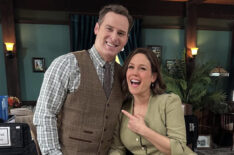 Erin Krakow and Ben Rosenbaum on the 'When Calls the Heart' set