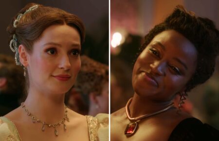 Hannah Dodd and Masali Baduza in 'Bridgerton'