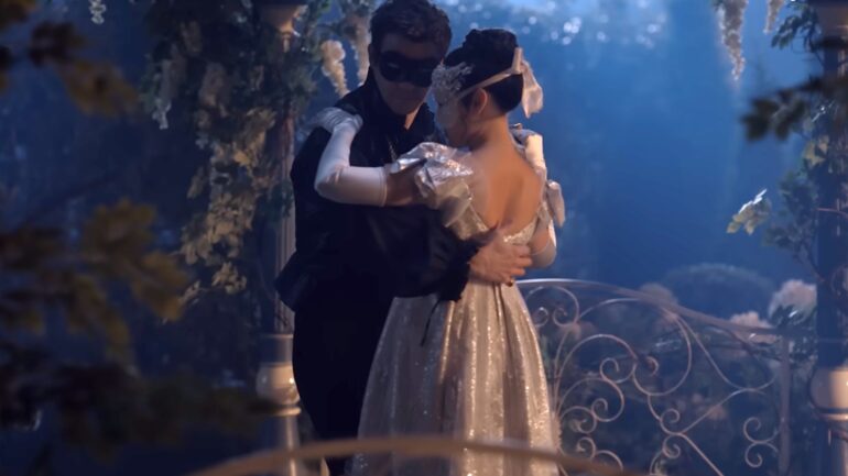 Luke Thompson and Yerin Ha in 'Bridgerton' Season 4
