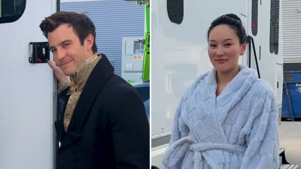 Luke Thompson and Yerin Ha in 'Bridgerton' Season 4