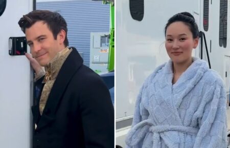 Luke Thompson and Yerin Ha in 'Bridgerton' Season 4