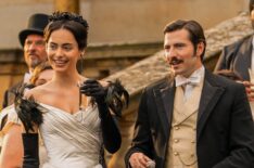 Jacob Ifan as Hector Robinson and Aubri Irag as Lizzy Elmsworth in 'The Buccaneers' Season 2
