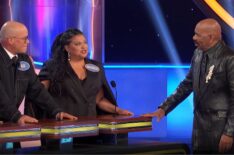 Michelle Buteau on Celebrity Family Feud with her family and Steve Harvey