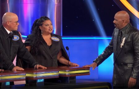 Michelle Buteau on Celebrity Family Feud with her family and Steve Harvey