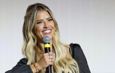 Christina Haack speaks onstage during HGTV's 