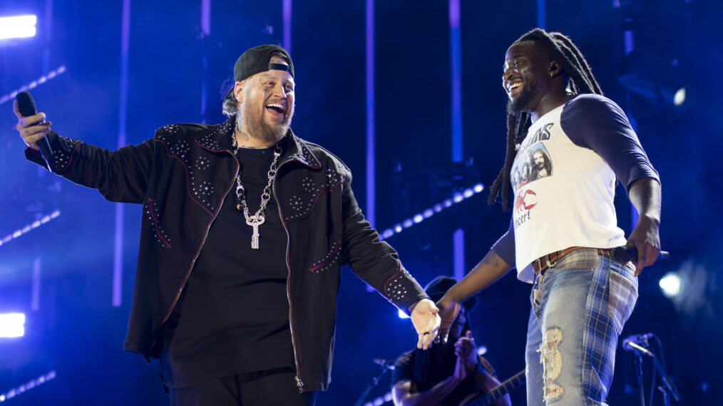 Jelly Roll and Shaboozey perform during CMA Fest 2025 on ABC