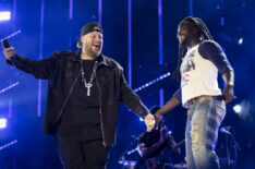 Jelly Roll and Shaboozey perform during CMA Fest 2025 on ABC