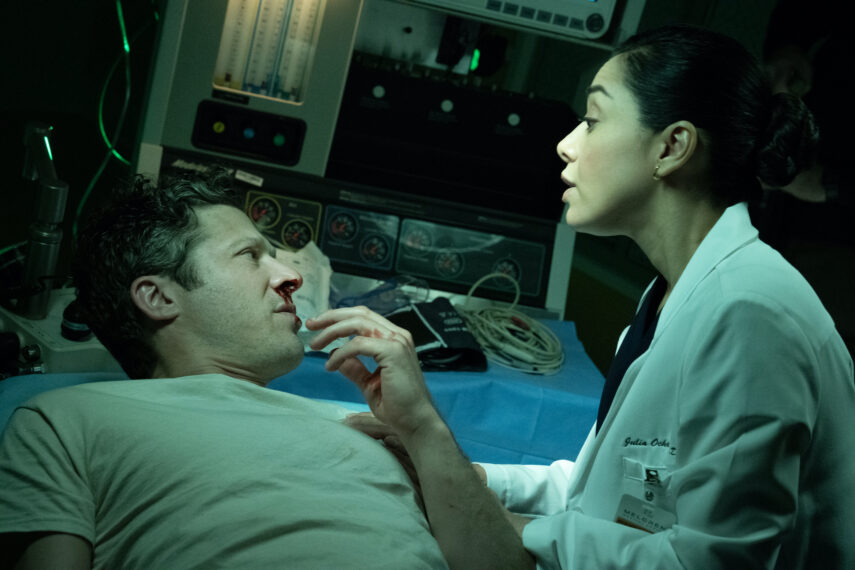 Zach Gilford as Elias Voit and Aimee Garcia as Dr. Julia Ochoa — 'Criminal Minds: Evolution' Season 18 Episode 4 
