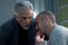 Joe Mantegna as David Rossi and Zach Gilford as Elias Voit — 'Criminal Minds: Evolution' Season 18 Episode 5 'The Brutal Man'
