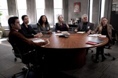 RJ Hatanaka as Tyler Green, Adam Rodriguez as Luke Alvez, Aisha Tyler as Dr. Tara Lewis, Paget Brewster as Emily Prentiss, Joe Mantegna as David Rossi, and A.J. Cook as Jennifer ‘JJ’ Jareau — 'Criminal Minds: Evolution' Season 18 Episode 7 '...All the Devils are Here'