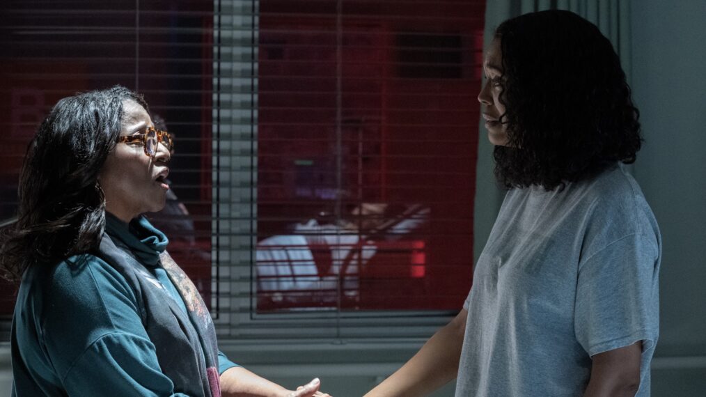 LaTanya Richardson Jackson as Caroline Lewis and Aisha Tyler as Dr. Tara Lewis — 'Criminal Minds: Evolution' Season 18 Episode 8