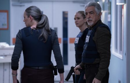 Paget Brewster as Emily Prentiss, A.J. Cook as Jennifer ‘JJ’ Jareau and Joe Mantegna as David Rossi — 'Criminal Minds: Evolution' Season 18 Episode 9 