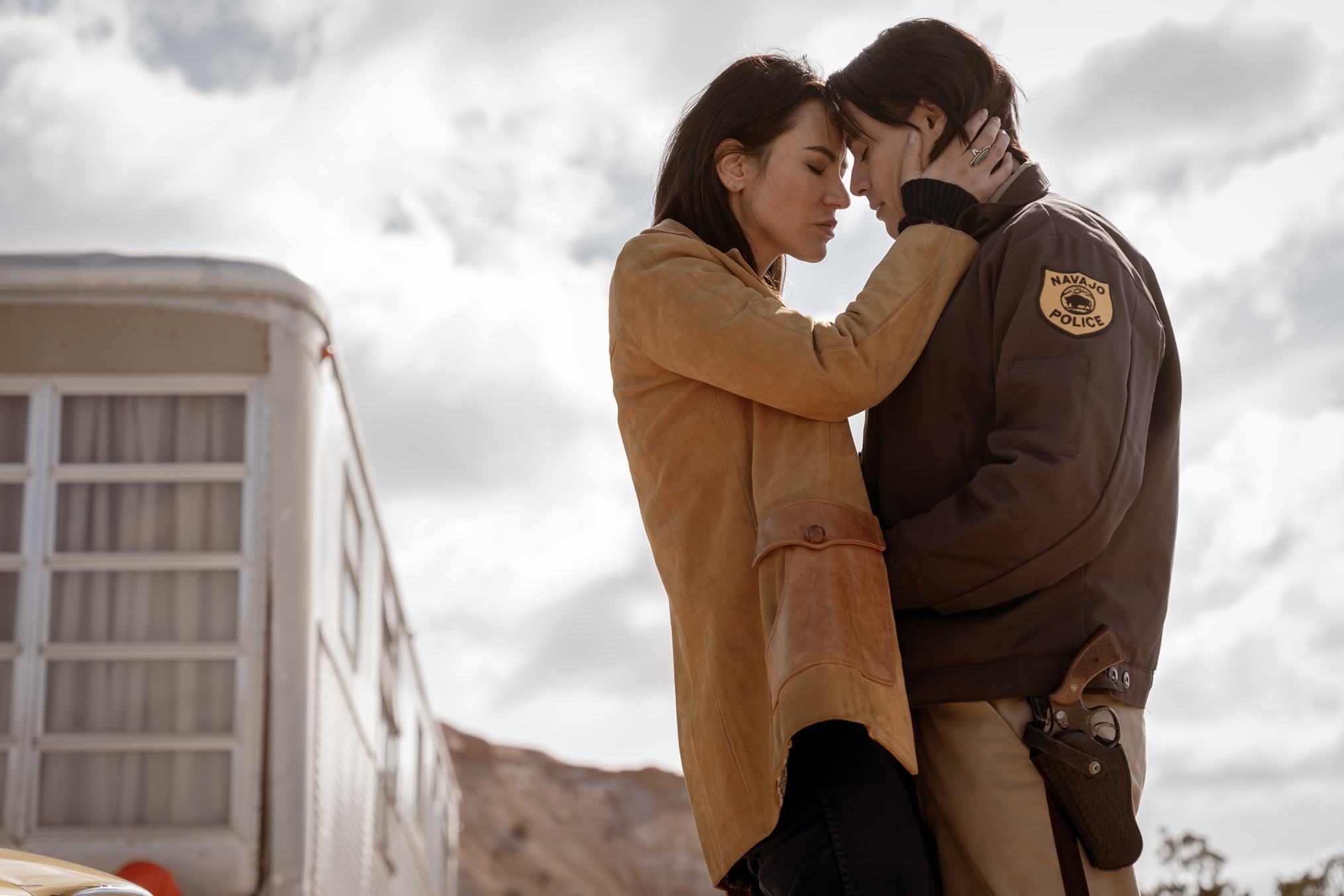 Jessica Matten and Kiowa Gordon in 'Dark Winds'