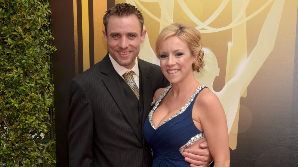 Jake Anderson and Jenna Anderson attend the 2015 Creative Arts Emmy Awards