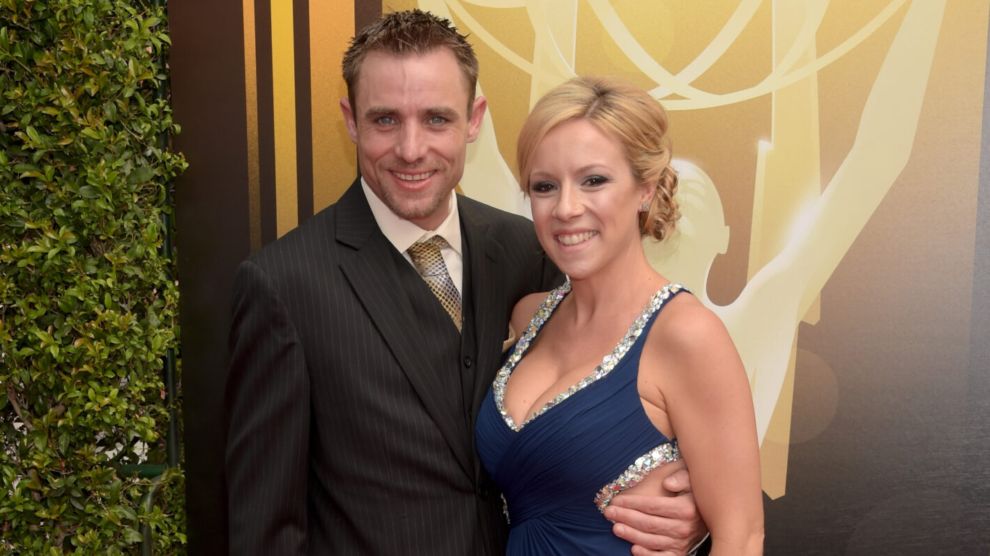 Jake Anderson (L) and Jenna Anderson attend the 2015 Creative Arts Emmy Awards