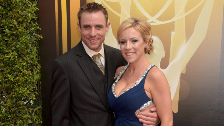 Jake Anderson (L) and Jenna Anderson attend the 2015 Creative Arts Emmy Awards