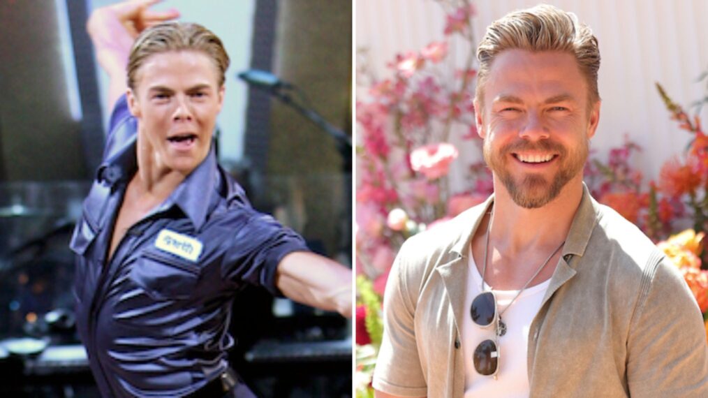 Derek Hough in 2007 and 2025