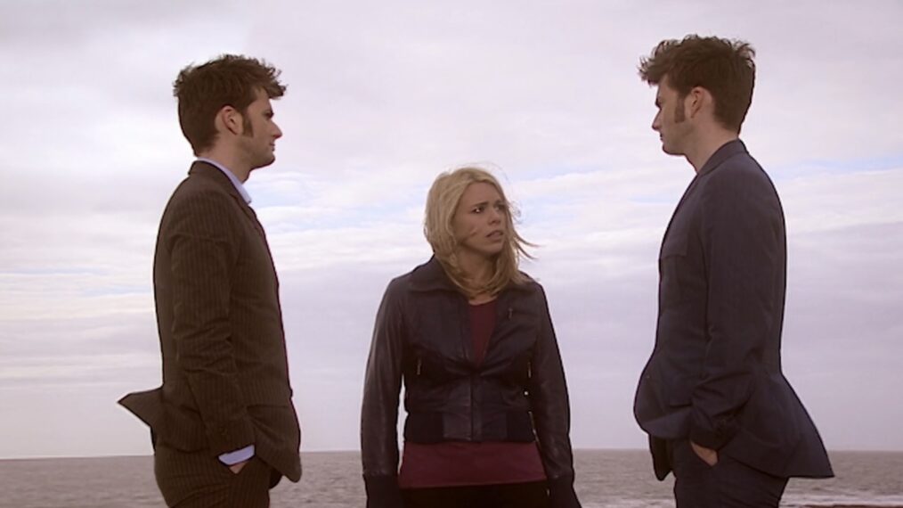David Tennant as Tenth Doctor, Billie Piper as Rose, David Tennant as Metacrisis Doctor — 'Doctor Who' Season 4 Episode 13 
