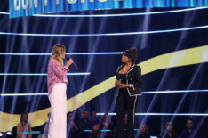 Niecy Nash with contestant Claire on 'Don't Forget the Lyrics'