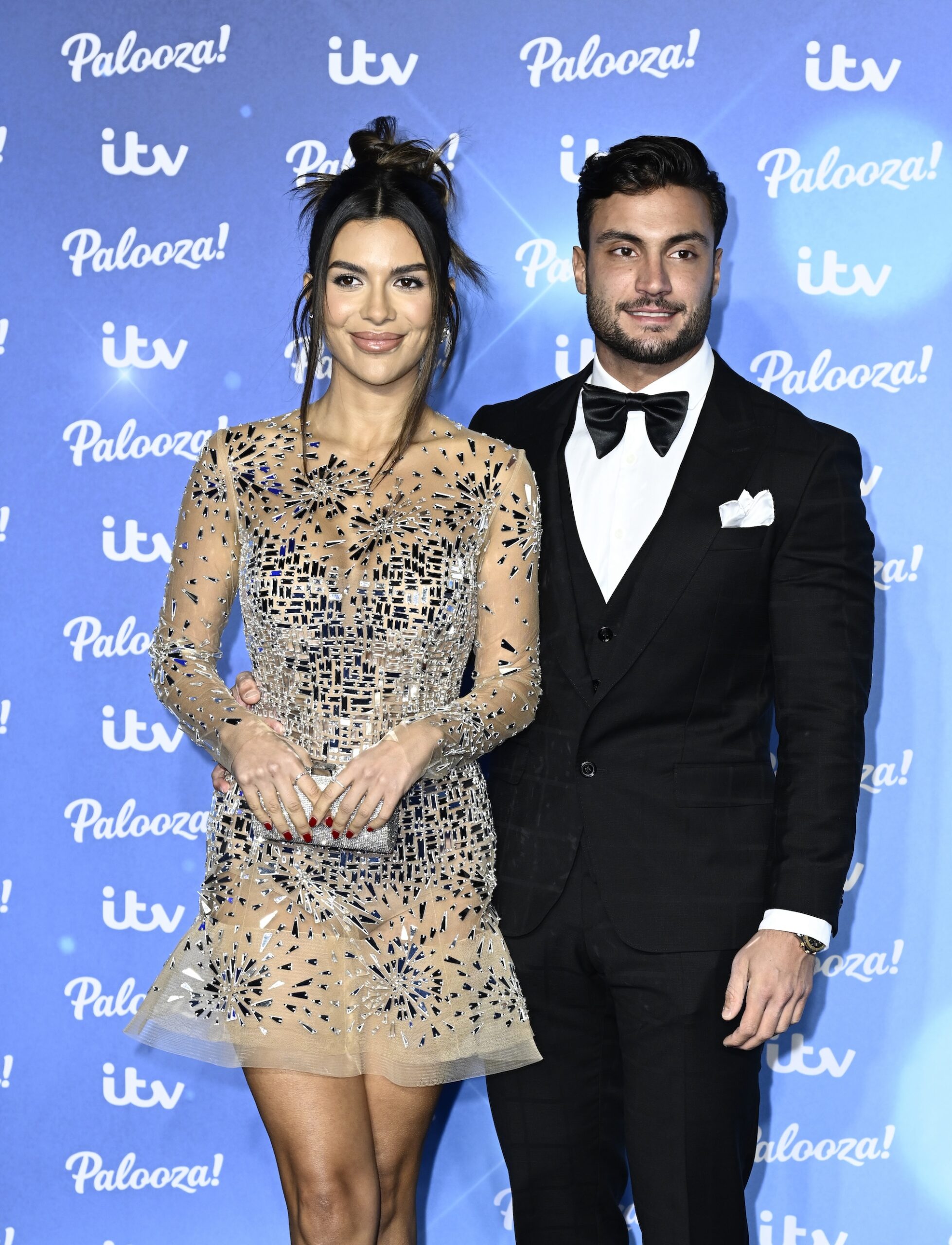 Ekin-Su Culculogiu and Davide Sanclimenti attend the ITV Palooza 2022 at The Royal Festival Hall on November 15, 2022 in London, England.