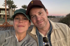 Erin Krakow and Ben Rosenbaum on the beach