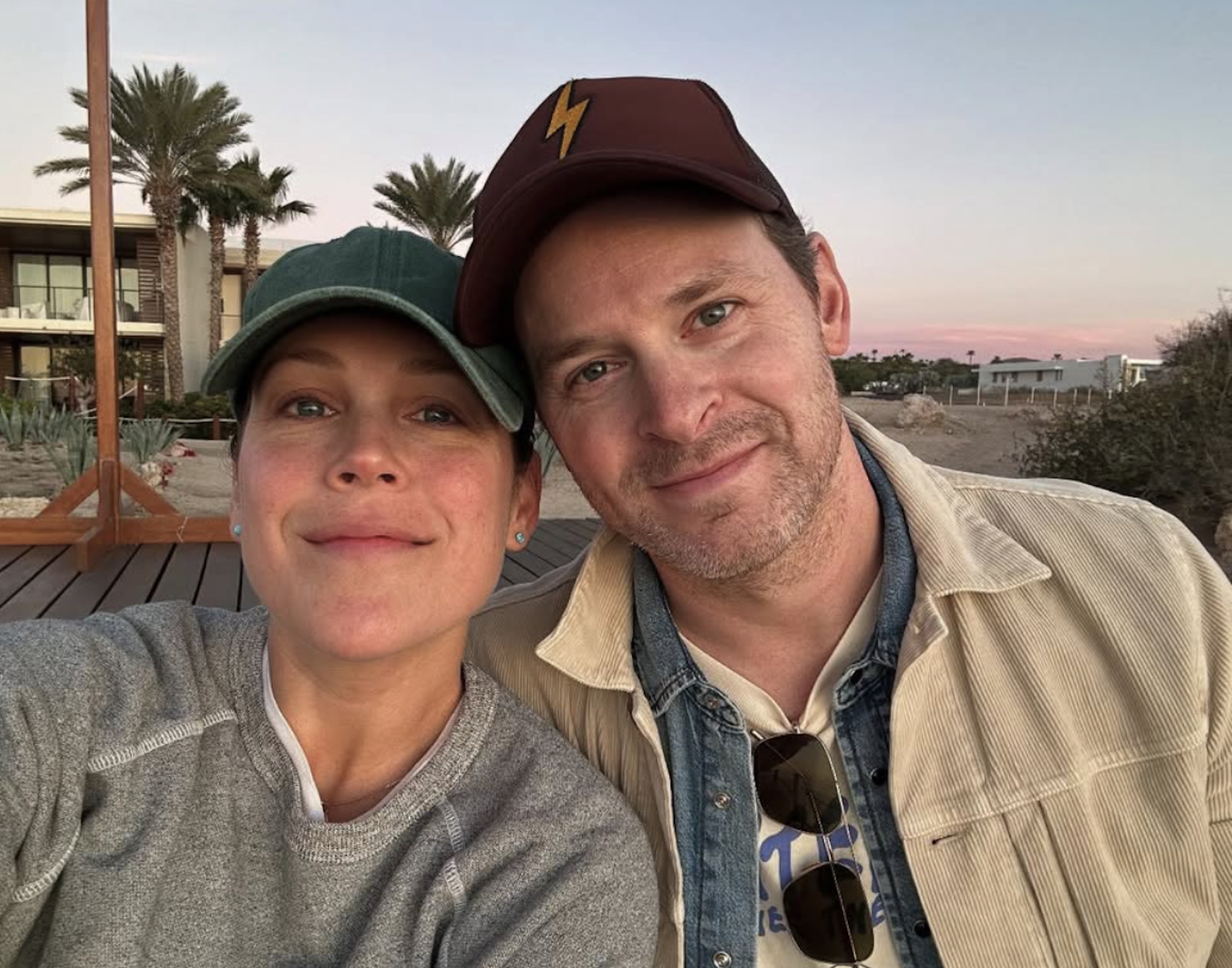 Erin Krakow and Ben Rosenbaum on the beach
