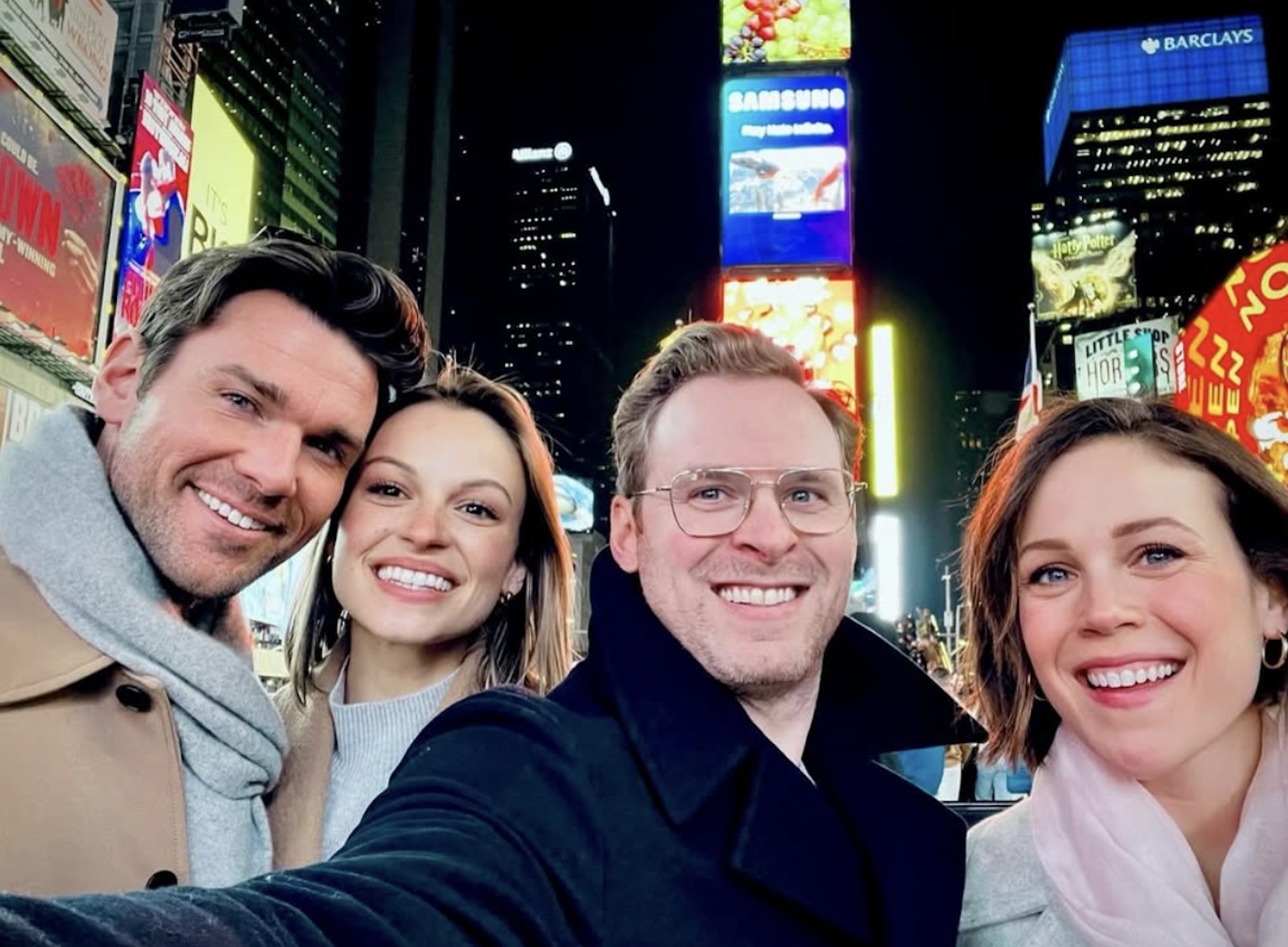 Kevin McGarry, Kayla Wallace, Ben Rosenbaum and Erin Krakow in New York