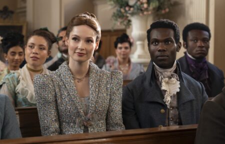 Hannah Dodd as Francesca Bridgerton, Victor Alli as John Stirling in episode 306 of Bridgerton