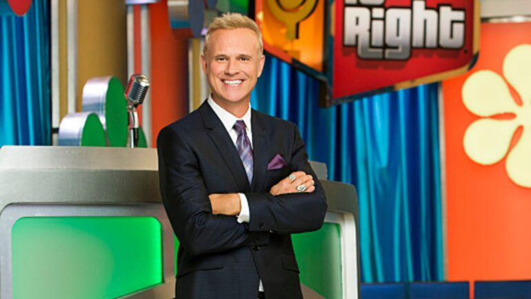 The Price Is Right announcer George Gray on set