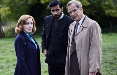 Cathy (Kacey Ainsworth), Alphy Kottaram (Rishi Nair), Geordie Keating (Robson Green) in 'Grantchester' Season 10 Episode 7