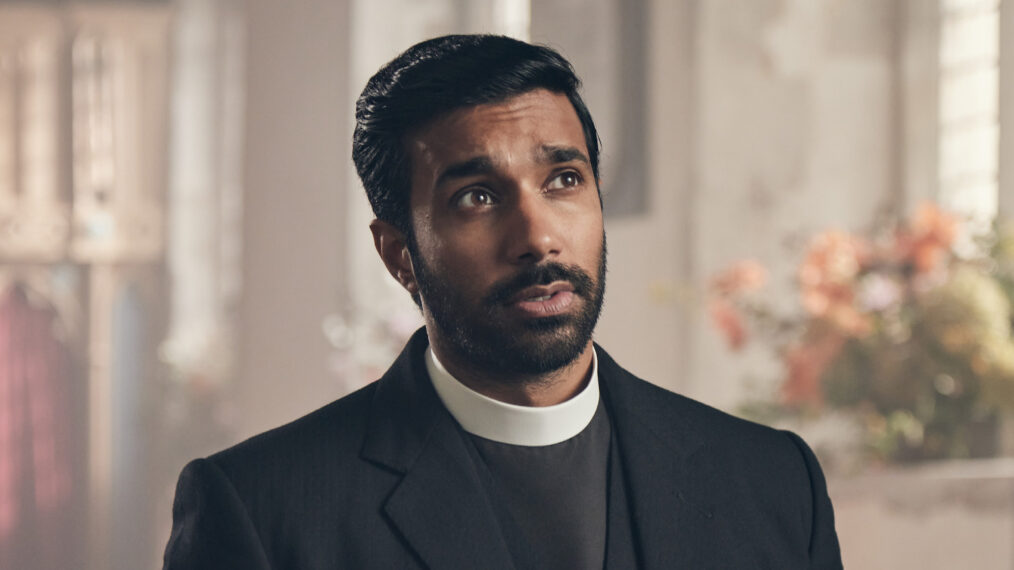 Rishi Nair as vicar Alphy Kottaram in 'Grantchester' Season 10 Episode 6