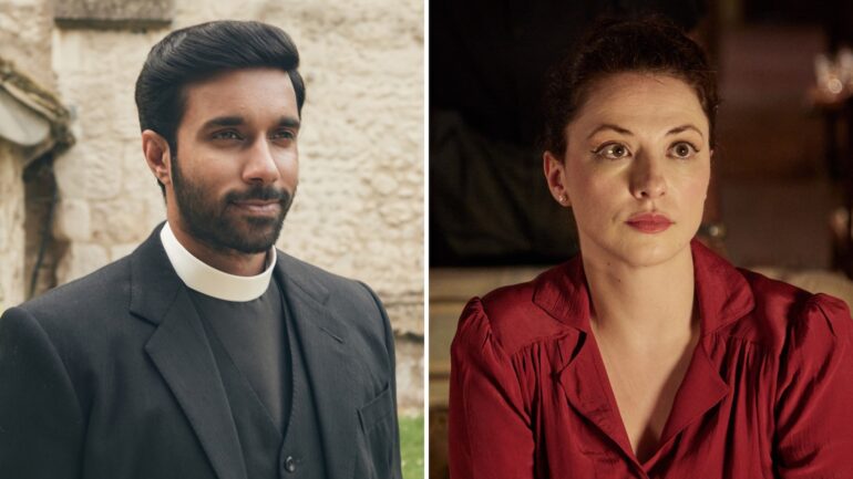 Rishi Nair and Christie Russell-Brown in 'Grantchester' Season 10